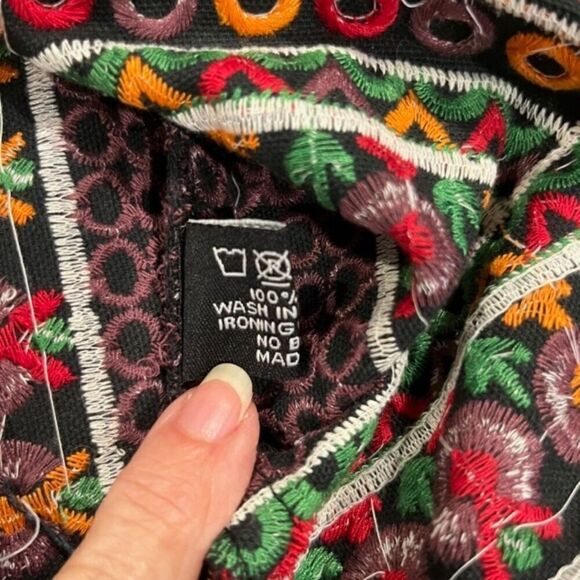 Anthropologie Tolani Michelle Black Mirrored Skirt Women's Size Medium - Picture 9 of 13